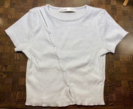 Crop-top Bershka bleu clair - neuf - taille S