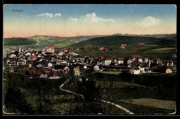 Cartoline postali: AK Huttwil, Ortsansicht – Usato da Berlin venduto da bartko-reher