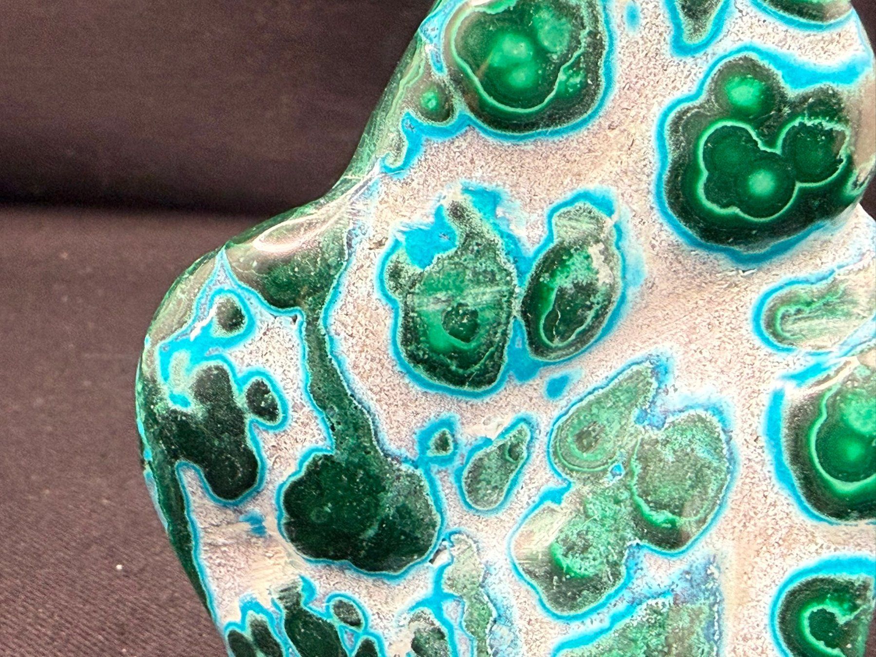 Mineralien & Heilsteine: Malachit und Chrysocolla poliert – Gebraucht aus Schinznach Bad von Demerald 6