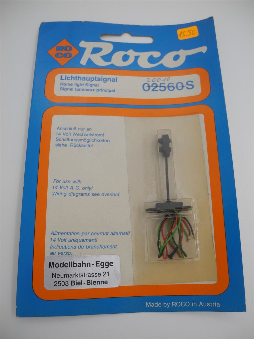 Roco Modellini di ferrovie: Roco 02560 S Lichthauptsignal, N, Nr. e53 – Nuovo e nell'imballaggio originale da Kottwil venduto da Crazyrolf