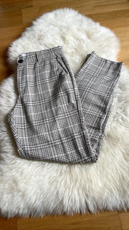 Stylische Stoffhose mit Karomuster, Gr.36