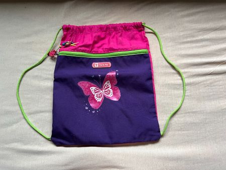 Turnbeutel Step by Step Schmetterling pink lila