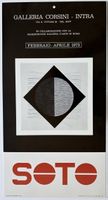 Affiche exposition Soto Galleria Corsini 1973 originale