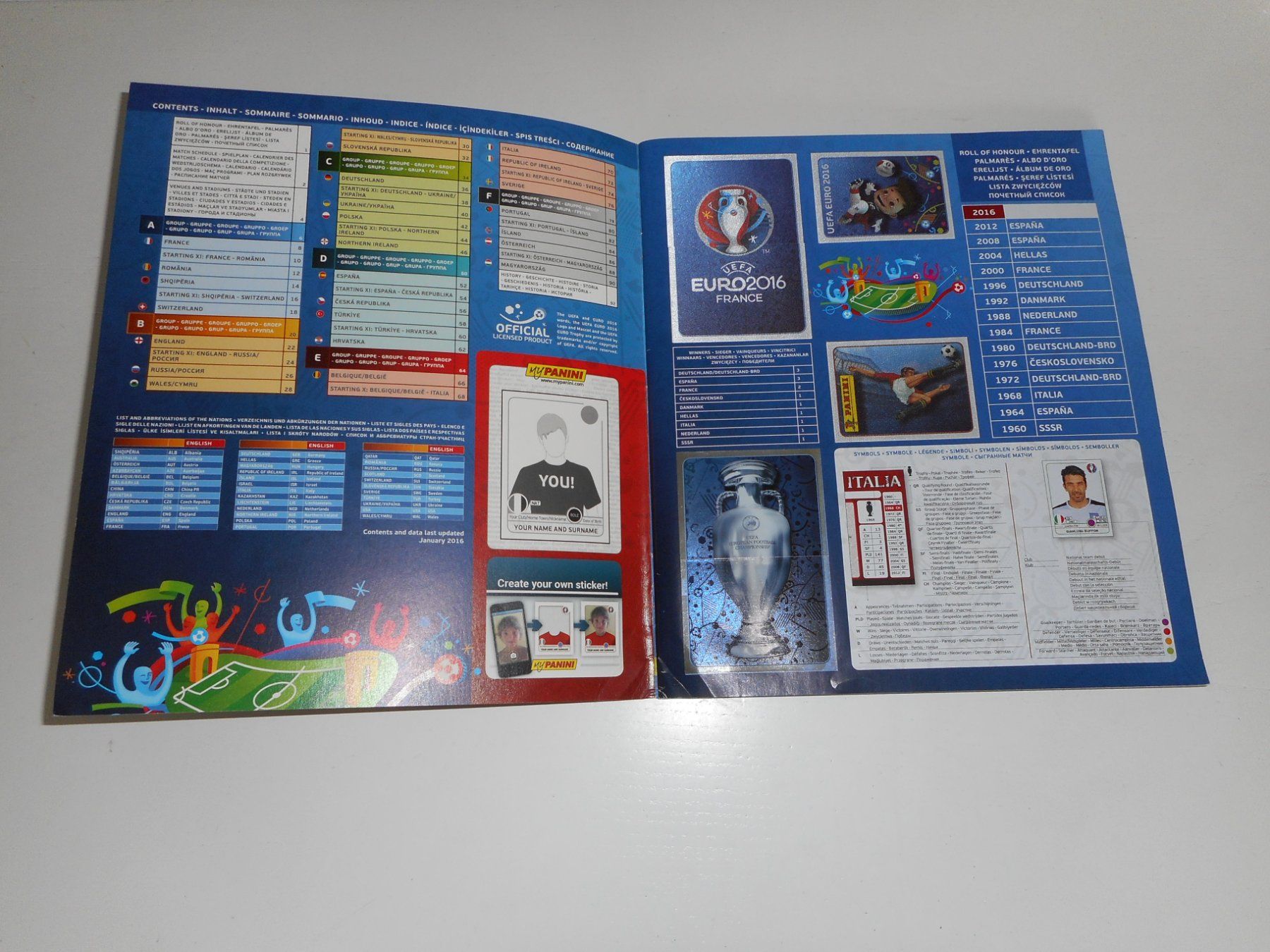 Panini Alben: Panini Euro/EM Album 2016 komplett – Gebraucht aus Cham von Paniniworld 2