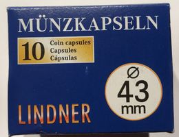 Lindner 10er Pack Münzkapseln 43 mm