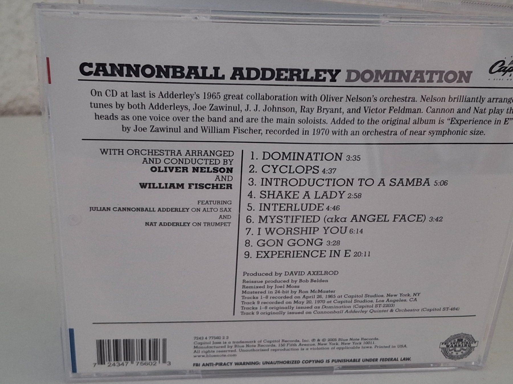 CD: CD Cannonball Adderley -  "Domination".. – Usato da Aarberg venduto da Jackup1 1