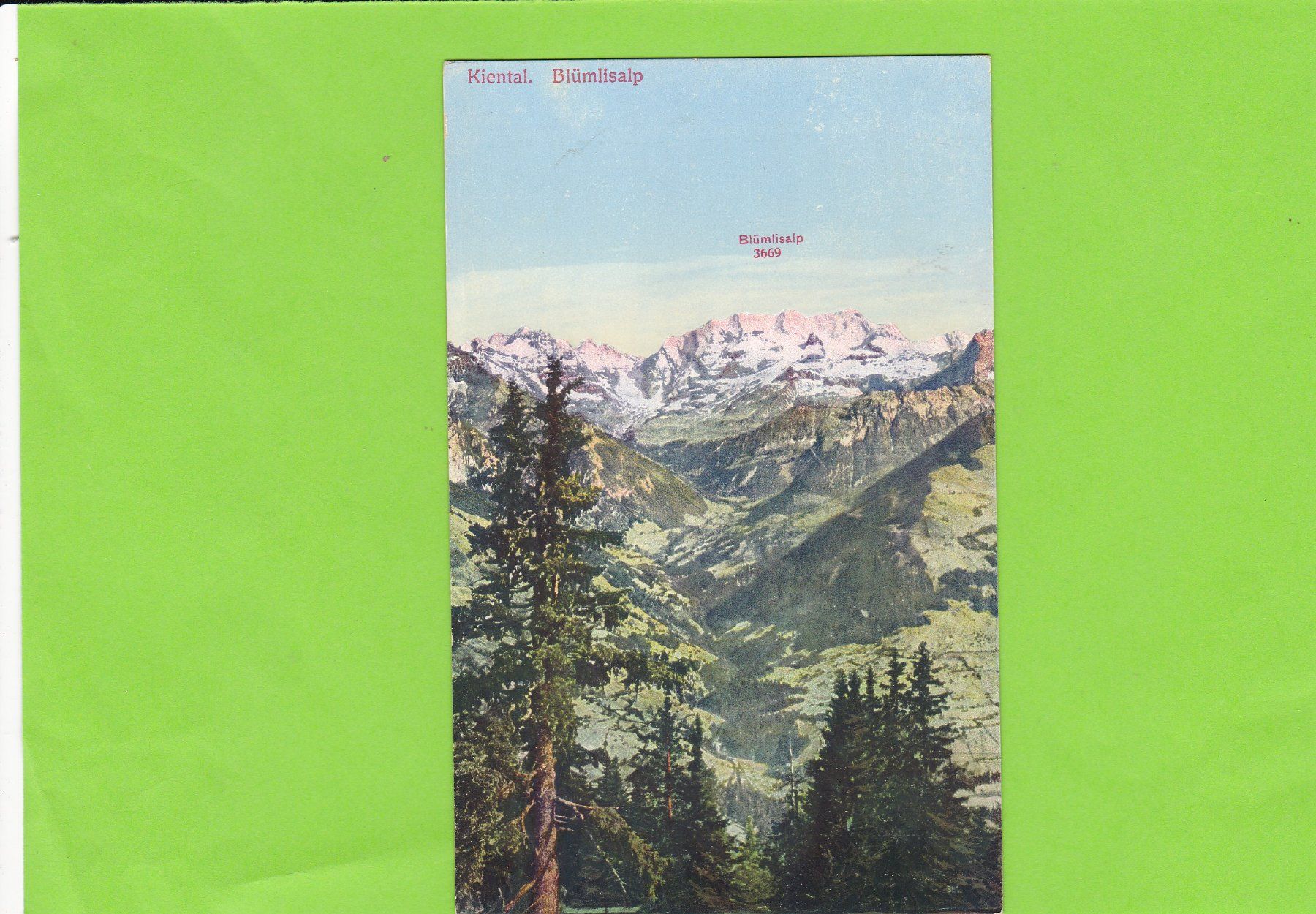 Cartoline postali: Kiental-Blümlisalp – Usato da St. Peterzell venduto da neckertal