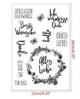 Neues Set  Motivstempel,  Stempel, Clear Stamp Alles Liebe