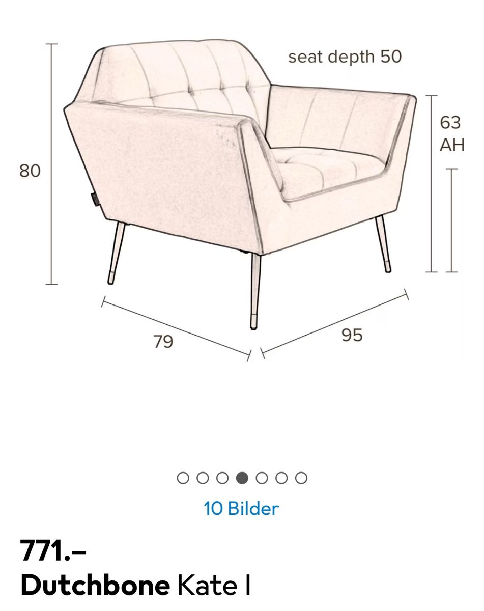 Sessel: Dutchbone Kate lounge sessel – Gebraucht aus Wallisellen von gin_ybc8 1