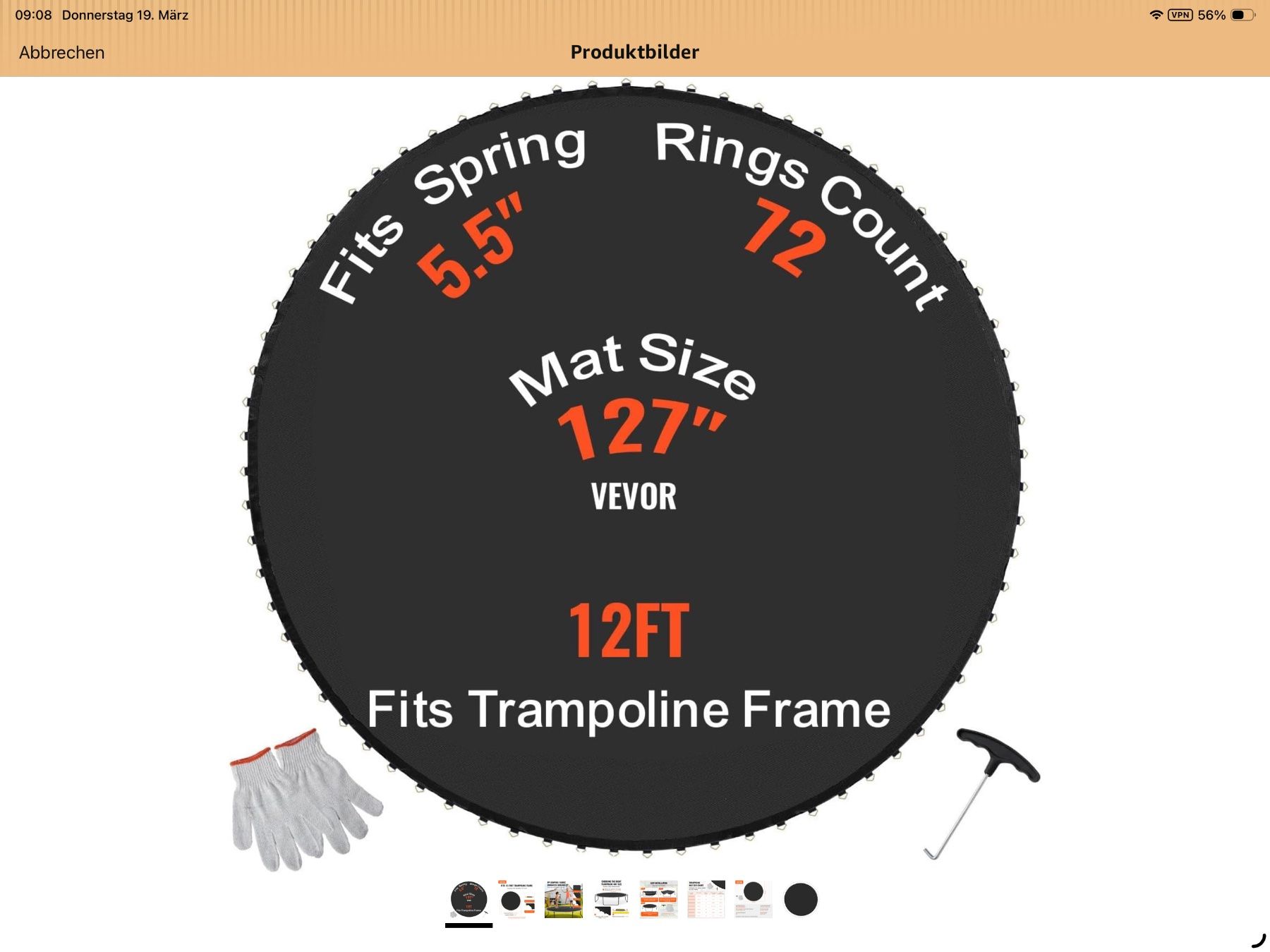Trampolini: Trampolin Sprungtuch – Nuovo (secondo la descrizione) da Ettingen venduto da Zolli77
