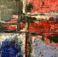 POSITIFF ART Abstraktes Malerei Multicolor Zeitgenossisches