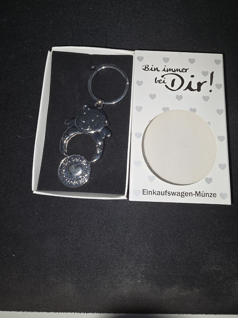 Portachiavi: Schlüsselanhänger "Bin immer bei Dir!" Einkaufswagenchip – Nuovo e nell'imballaggio originale da Lenzburg venduto da Focus_92 2
