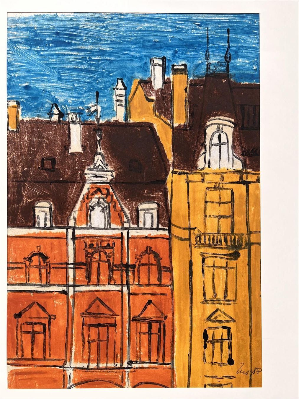 Xilografie: Secondo Püschel Original- Holzschnitt – Usato da Adliswil venduto da buch_und_kunst 1