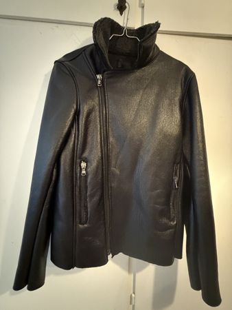 Giacca Street Leathers nera, interno lana, taglia L