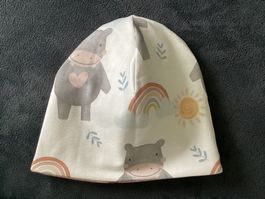 NEUE Beanie/Mütze Gr.44 (6-12Mt.) Nilpferde