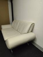 Gratis Echtledersofa weiss klein