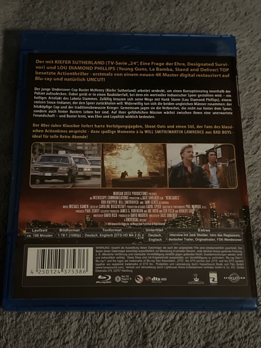 Tutti i DVDs: Renegades auf eigene Faust Blu-ray Uncut neuwertig – Nuovo (secondo la descrizione) da Buckten venduto da Dominoluna 1