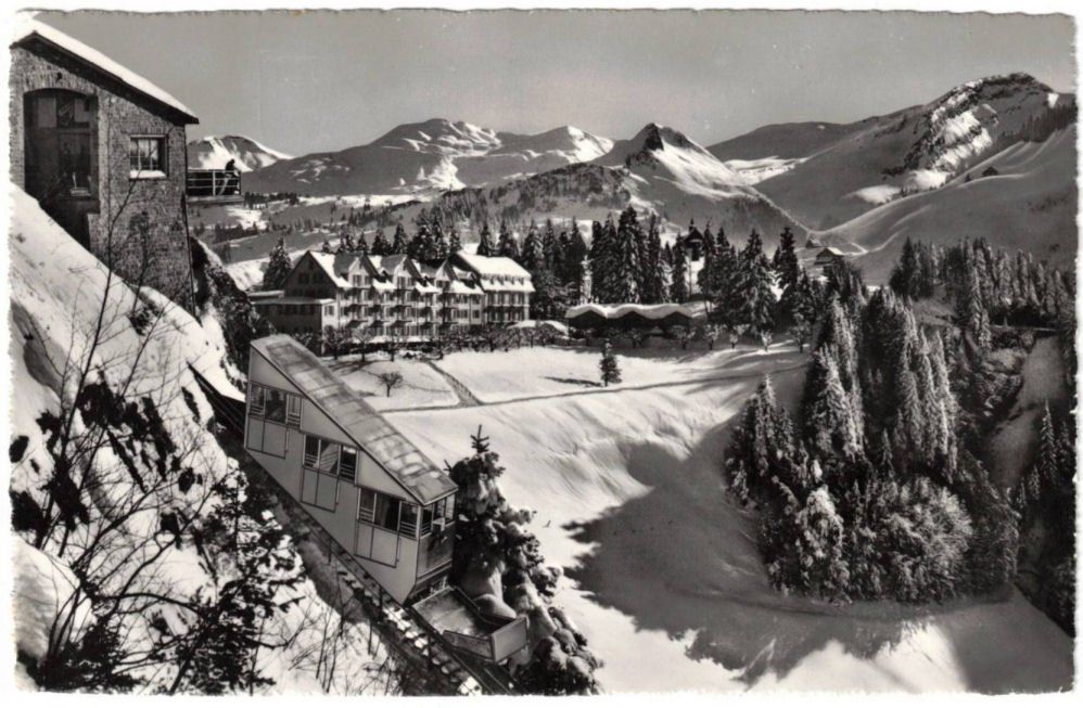 Ansichtskarten: Stoos - Standseilbahn mit Mythen – Gebraucht aus Binningen von Mountainrider