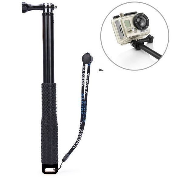 Selfie Stick, Handheld Selfie Stick Uitschuifbare Pole Monopod Koolstofvezel Verlengstang voor Reizen, Sportcamera, Telefoon