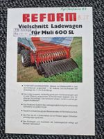 Original Prospekt Reform Ladewagen zu Muli 600 SL