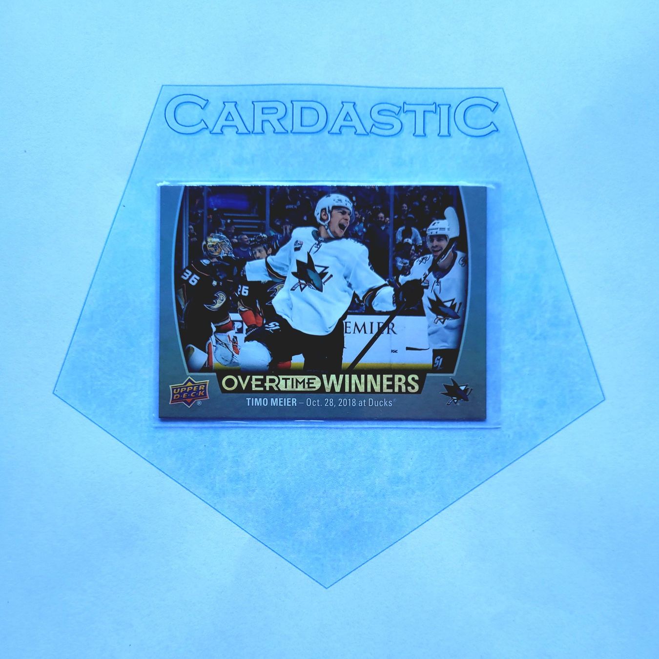 NHL Carte collezionabili: Timo Meier NHL 2019-20 Upper Deck Overtime Winners – Usato da Laufen venduto da Cardastic
