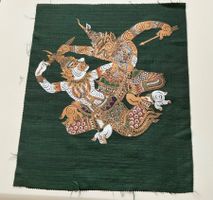 Batik Bild aus Sri Lanka / 45cm breit - 53cm hoch