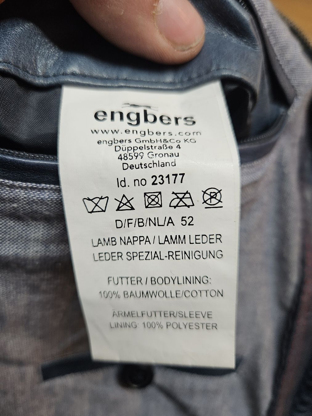 Jacken: Engbers Herren Lederjacke Grösse 52 – Gebraucht aus Rorschach von TimelessTrading 3