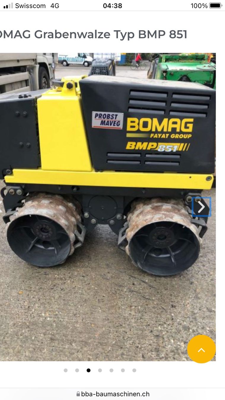Bomag Tutte le macchine: Bomag Grabenwalze BMP 851 – Usato da Bülach venduto da labf 3