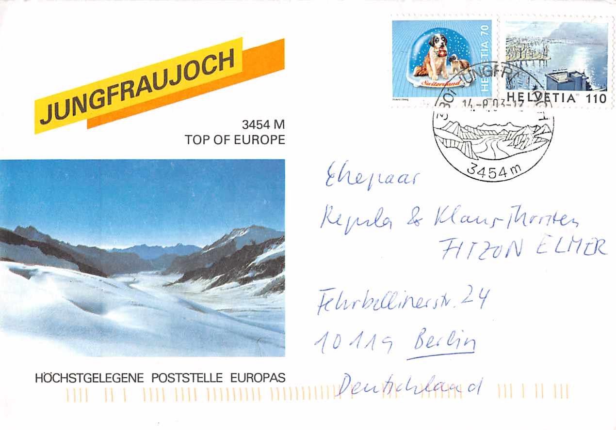 Ansichtskarten: 6 alte Ansichtskarten JUNGFRAUJOCH + 1 Brief – Gebraucht aus Winterthur von SchatzchischtliWinti 3