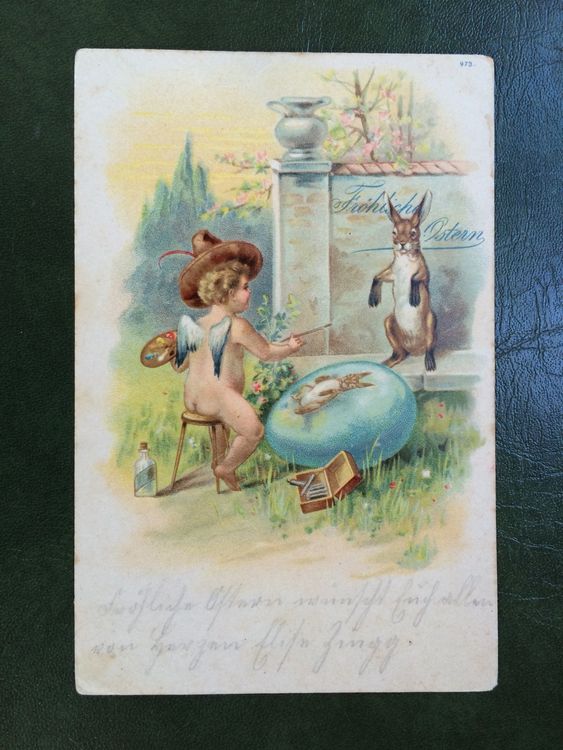 Kunst Kitsch Karte Ostern AK Cartolina carte PostalePostcard (Gebraucht ...