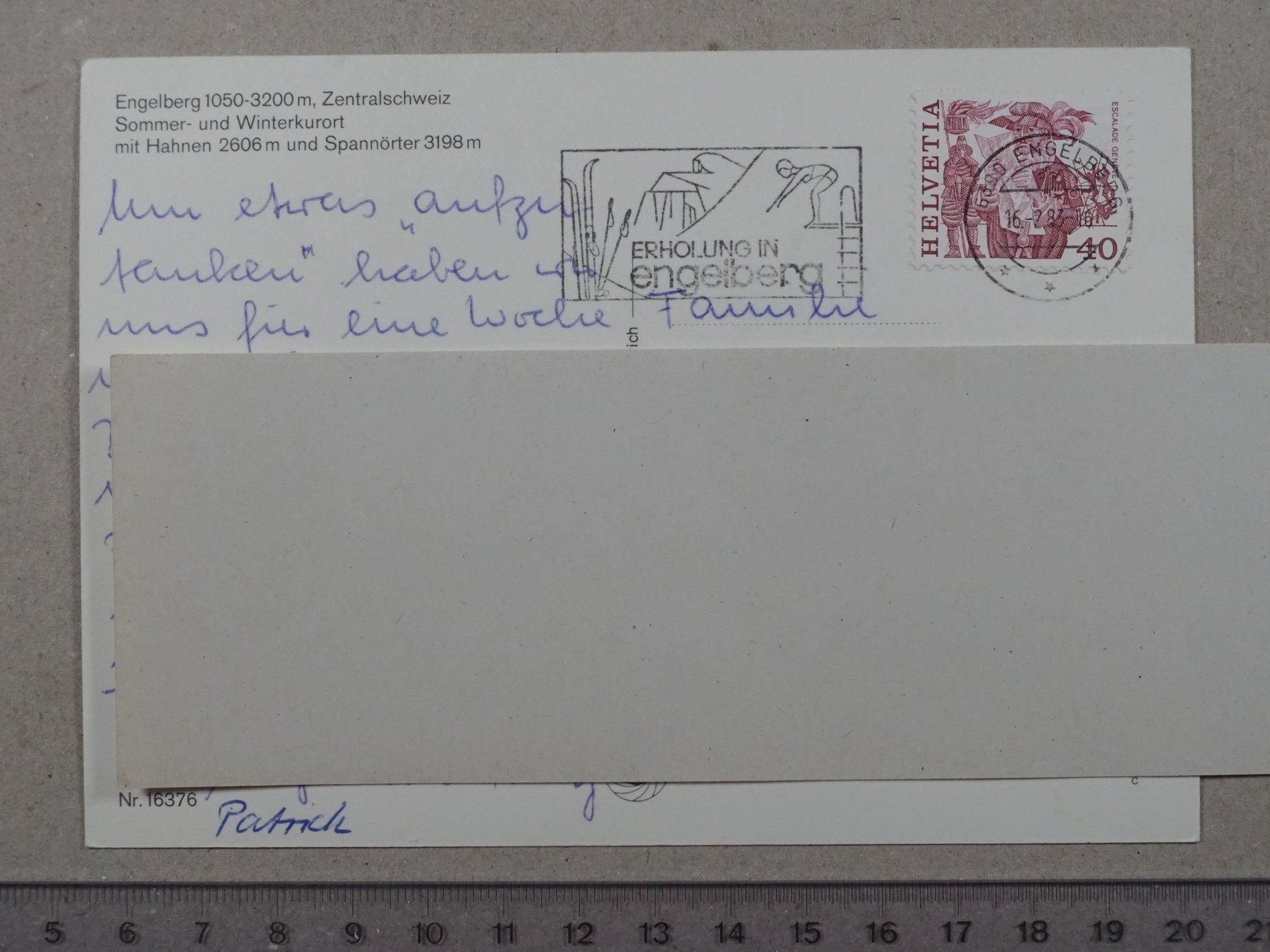 Cartoline postali: Engelberg, 1983 – Usato da Lenzburg venduto da fh1 1