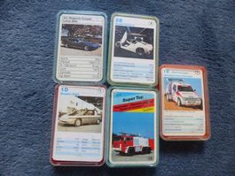 6 Quartette,Autos,Motorrad,Feuerwehr,Coupés,Rennwagen,Proto-