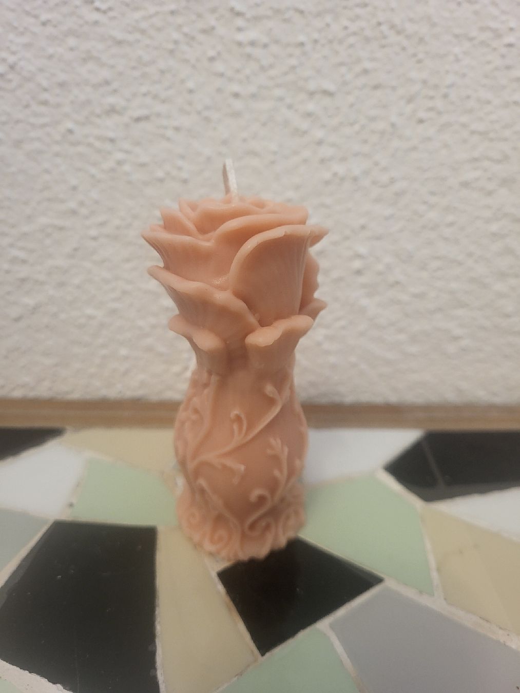 Candele: Hautfarbige Rose Kerze – Usato da Oberentfelden venduto da rog_7cbw