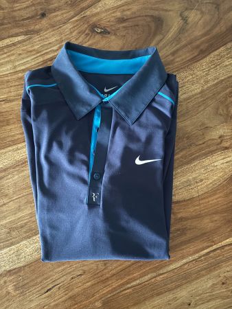 Federer Polo Nike Dri-Fit bleu marine taille L jamais porté