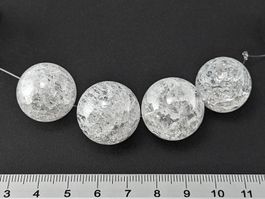 4 Iris Bergkristall Kugeln 20 bis 22mm
