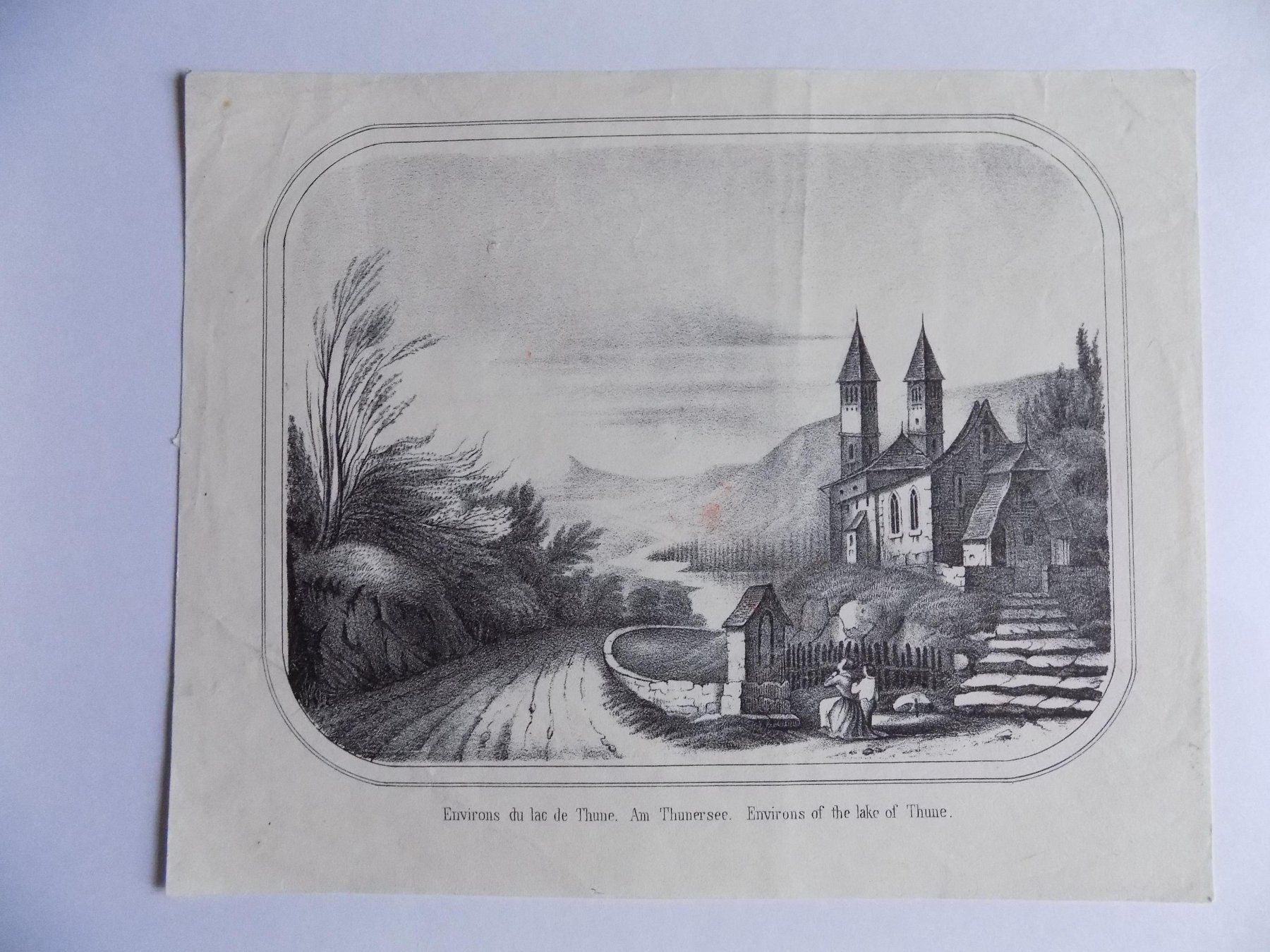 Gravures: Thunersee Gegend Lithographie – D'occasion à Risch par Antikfee