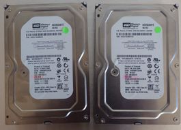 2x 250 GB | 3.5" HDD | WDC WD2502ABYS | 7200 RPM | SMART OK