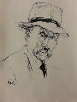 Max Liebermann, Selbstporträt, Orig. Lithographie, 1927