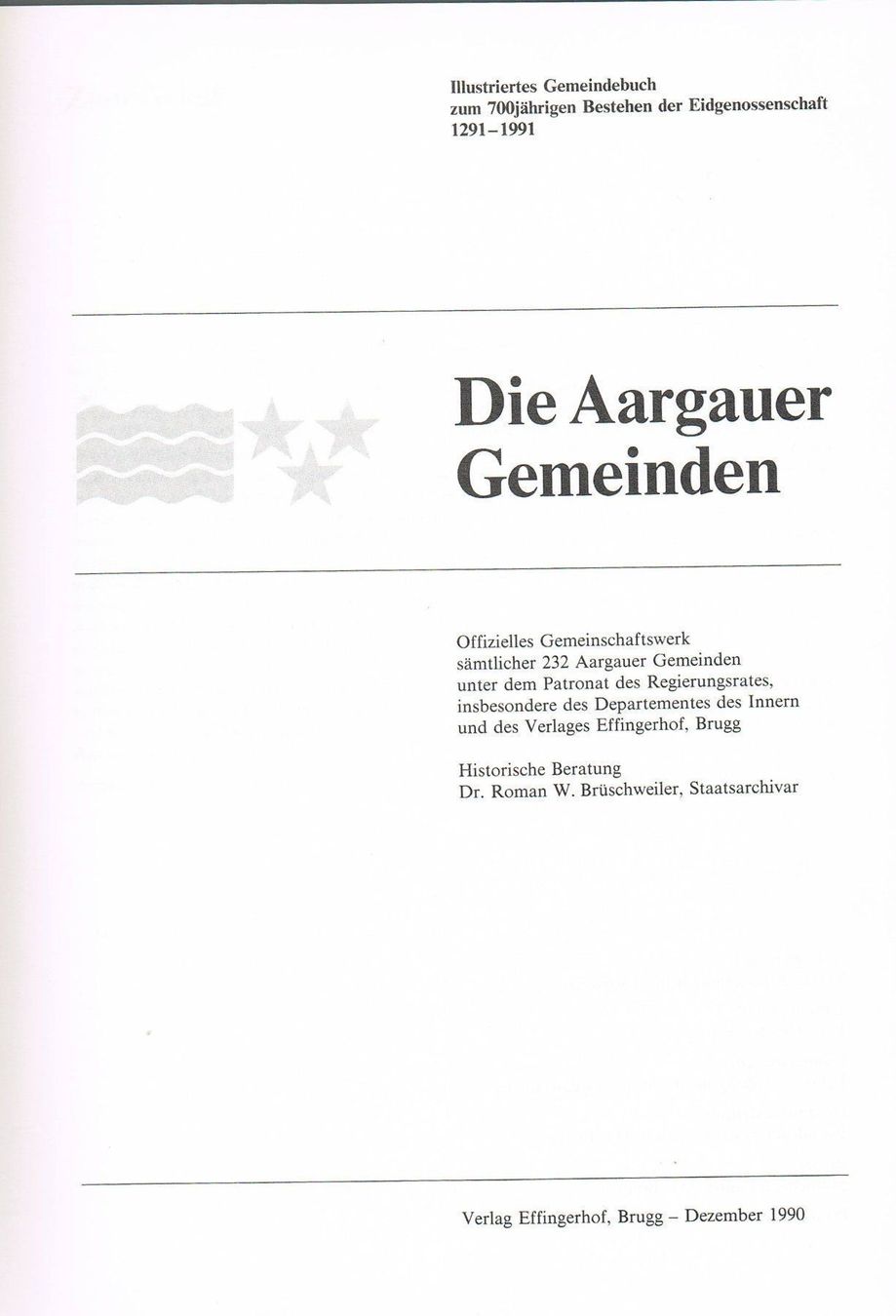 Livres: Die Aargauer Gemeinden 1991 – D'occasion à Buchs AG par Baerfisch 1