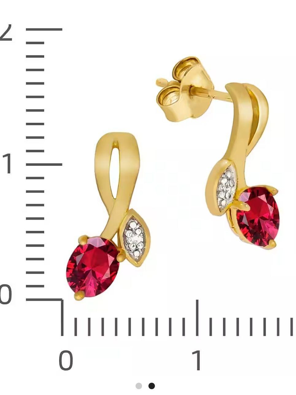 Orecchini pendenti & Orecchini a lobo: Gold 375 Ohrschmuck Farbstein Edelstein Rubin – Nuovo e nell'imballaggio originale da Hemmental venduto da Goldwelt2 1
