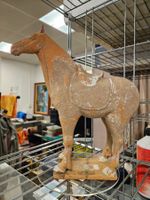 Antikes Terracotta Pferd standing Tang Horse China L 29cm