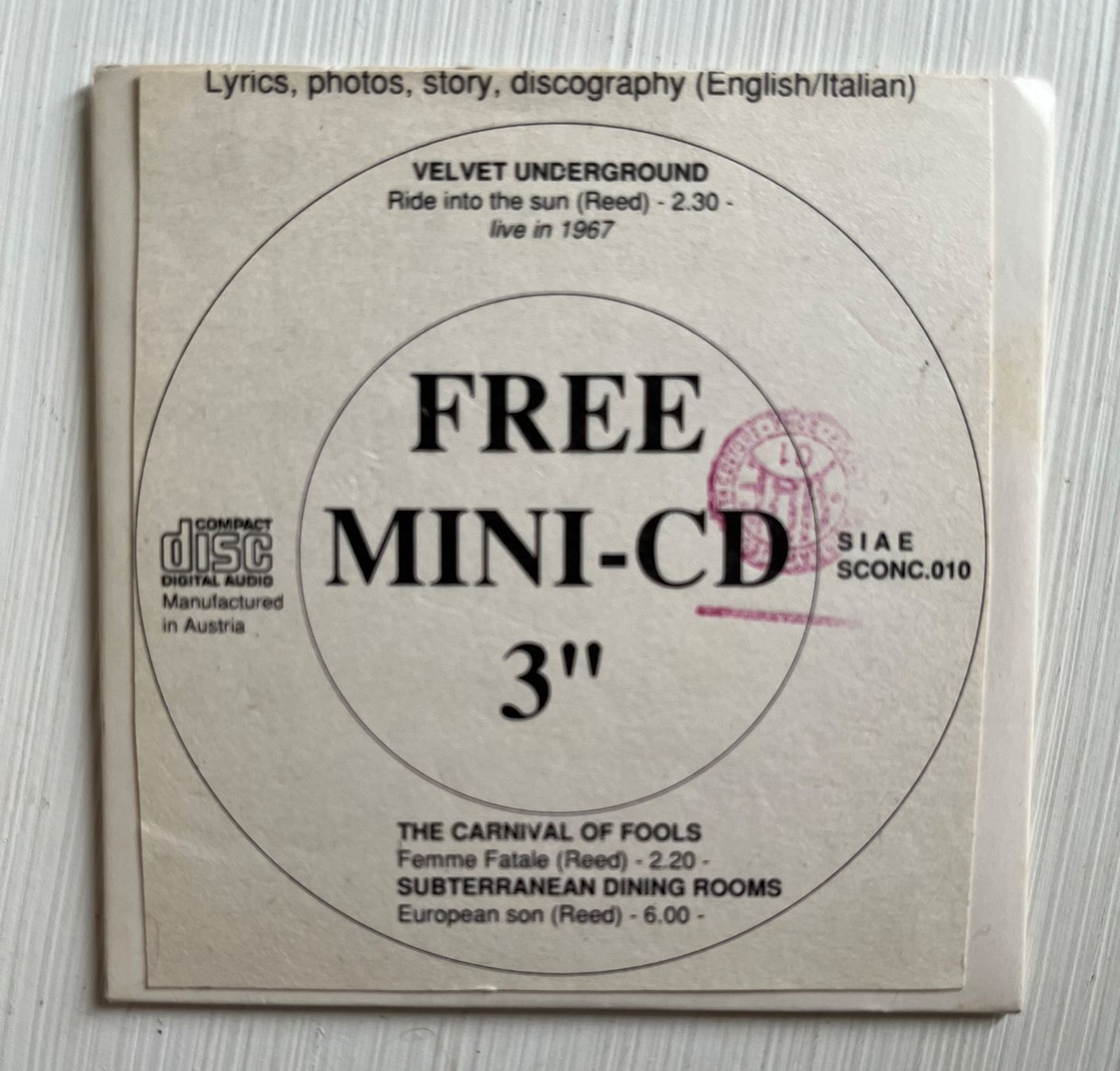 Bücher: Velvet Underground libro + MINI-CD – Gebraucht aus Breganzona von mas_tv72 1