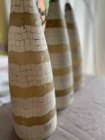 3x Kayak Pendelleuchten Mosaik Lampe Weiss Beige Vintage