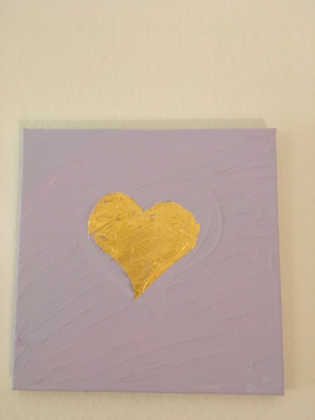 Poster & Bilder: Acryl Bild mit Blattgold Herz lila – Gebraucht aus Zug von smile060 2