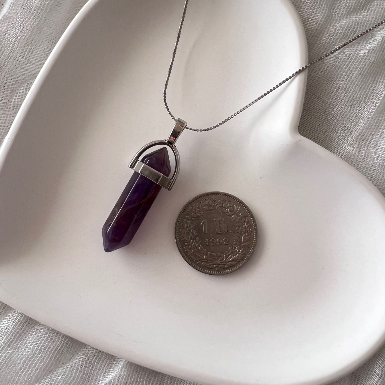 Ciondoli: Pendentif Menhir en améthyste – Nuovo e nell'imballaggio originale da Pully venduto da sunaddict 3