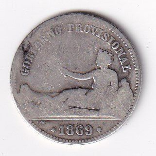 Tutti le monete: Spanien 1 peseta 1869 – Usato da Neuchâtel venduto da karlpierrino
