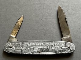 Altes Relief-Sackmesser 72 mm Zürich, Omega/Solingen/selten