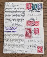 Rarität, Kombination Briefmarken, Frankreich 1946