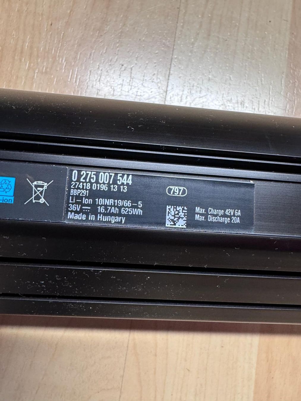 Bosch Batterie: Bosch Powertube 625 Vertikal. – Usato da Aristau venduto da SwissVolts_Akkus 3