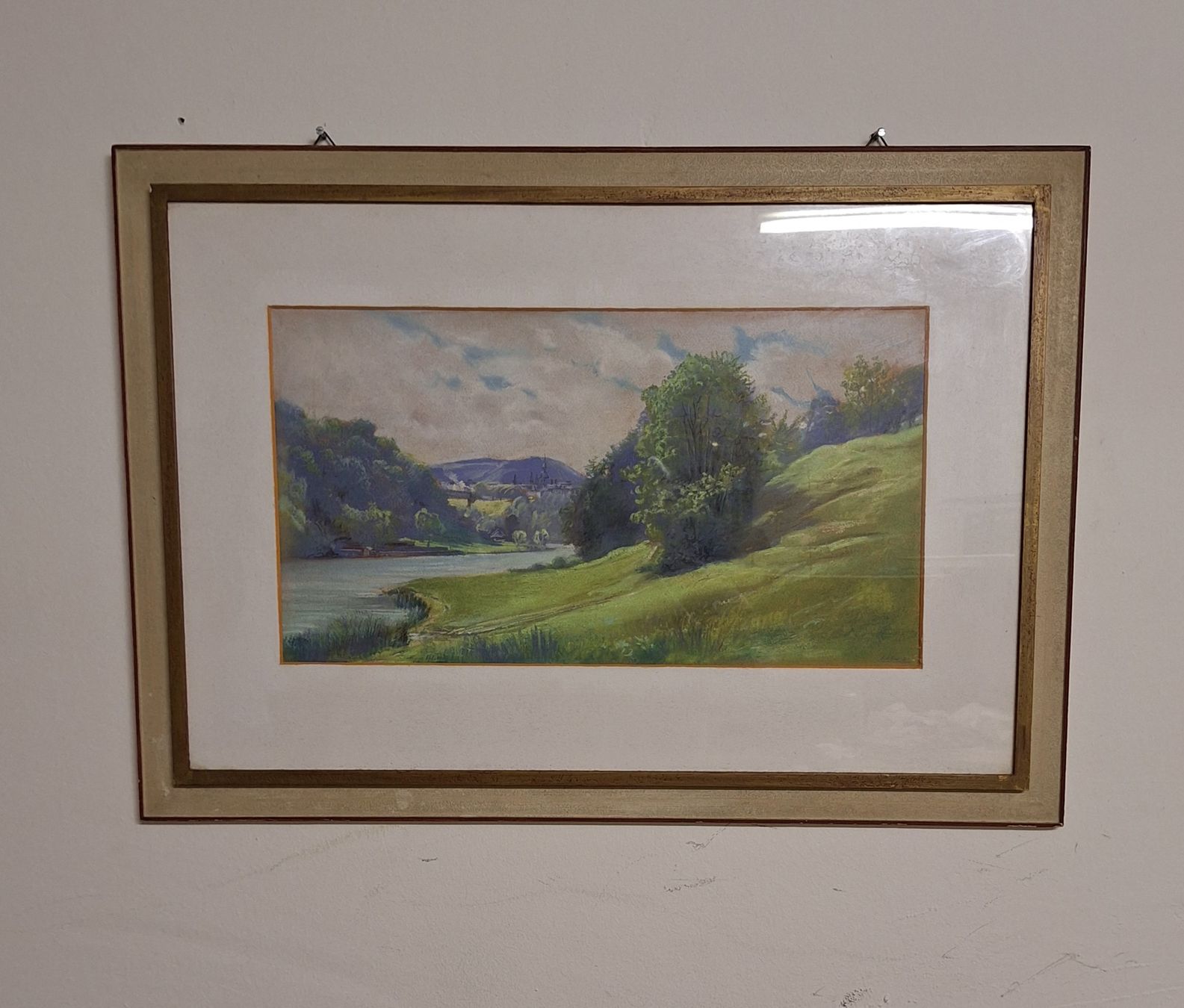 Gemälde: Gemälde Öl Landschaft von A.Haas. b. 1900 Schweizer – Gebraucht aus Fahrweid von SMILE.5 2